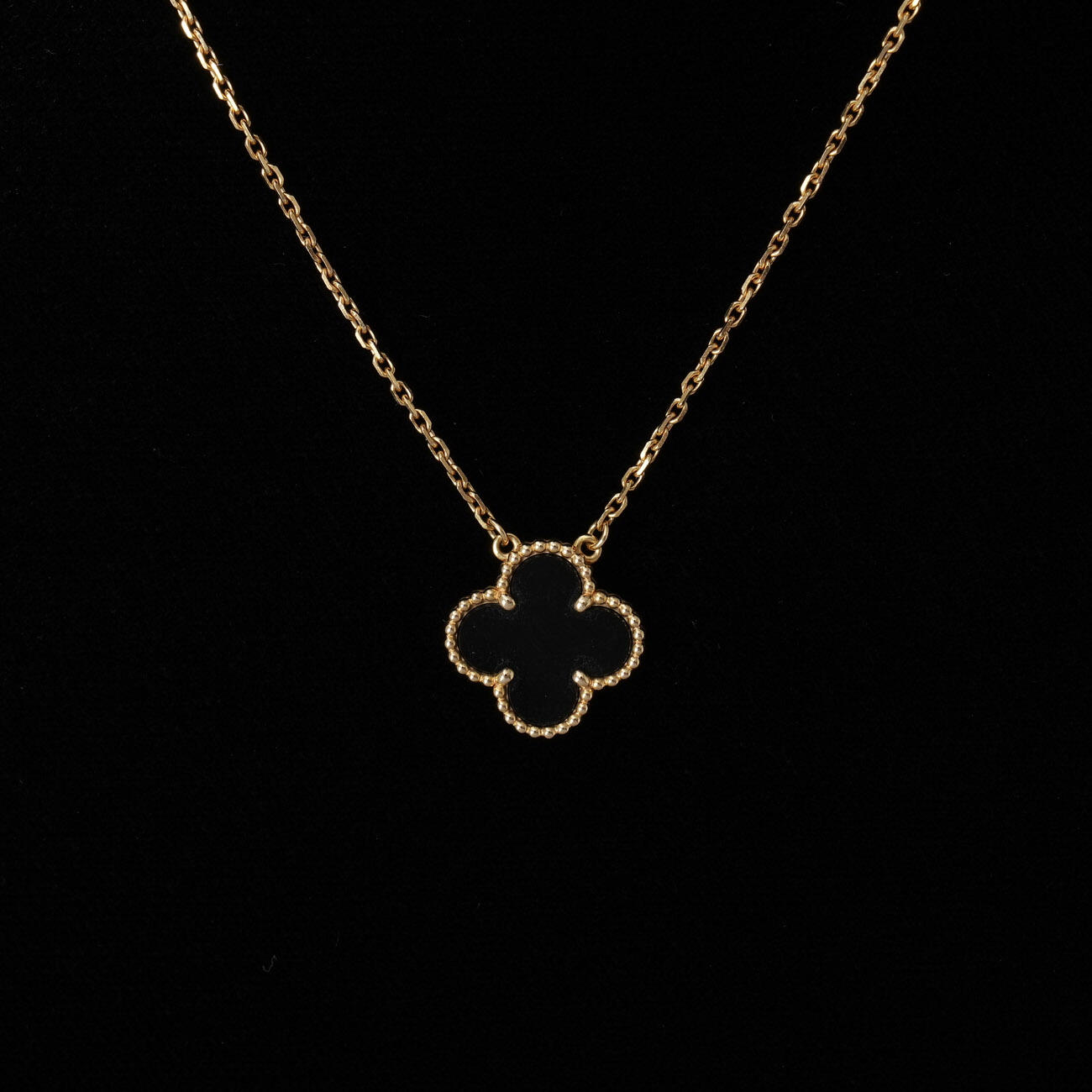Van Cleef & Arpels(USED)반클리프앤아펠 빈티지 알함브라 네크리스 오닉스